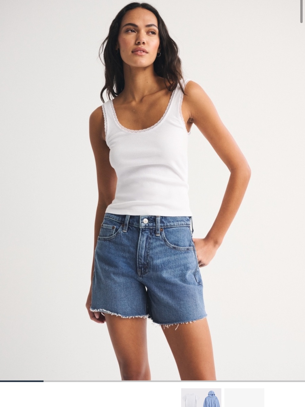 Abercrombie & Fitch High-Rise Dad Shorts 5” inseam - Picture 4 of 10